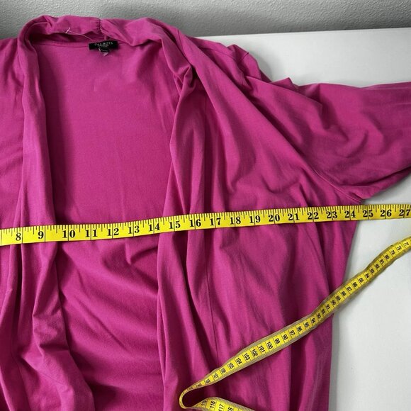 Talbots Cardigan Sweater Womens 2X Pink Open Light Weight Casual Layering - Picture 6 of 9